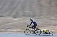 Smooth roads in Western China. We're cycling through the waste between Kashgar and the Kyrgyz Border
