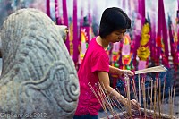 Outside the temple entrance
